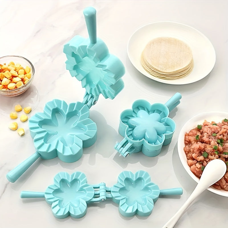 Kitchen Dumpling Maker, Heart Butterfly Flower Shape DIY Dumplings Making Dough Press Pie Dumpling Ravioli Mold