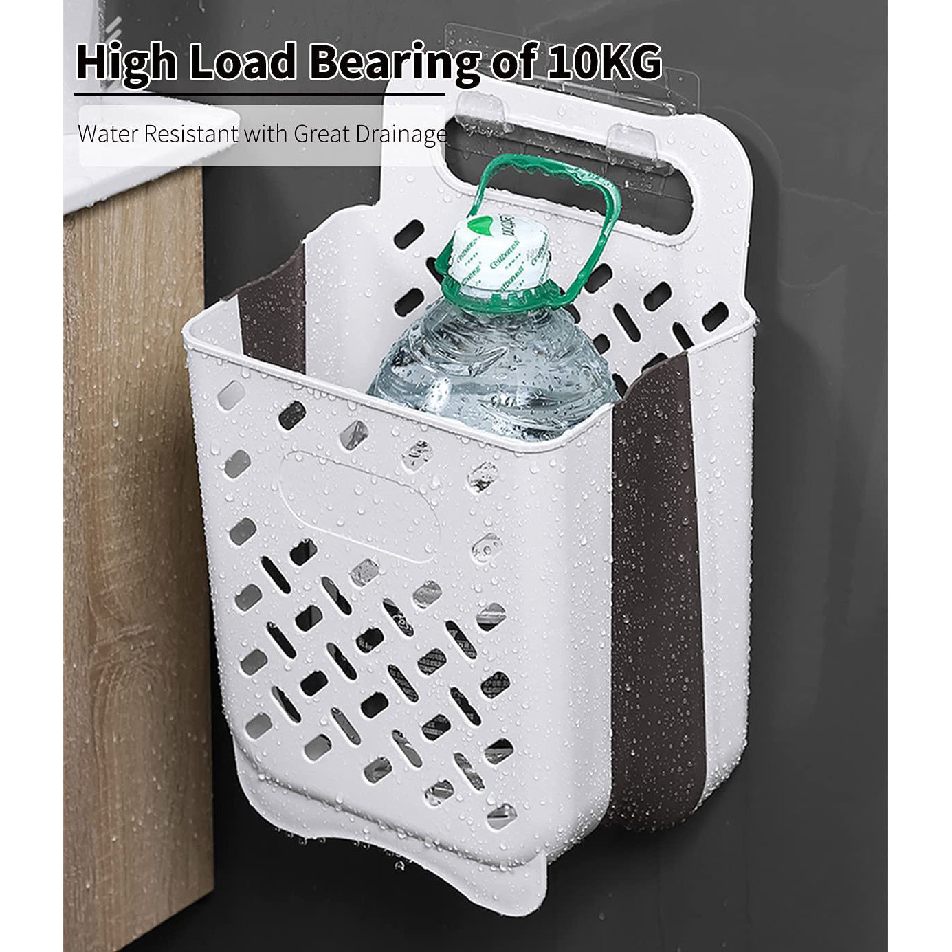 Collapsible Hanging Laundry Basket with Carry Handle