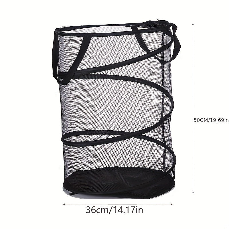 1pc Laundry Basket; Large Cylindrical Laundry Bucket; Collapsible Clothes Basket; Change Clothes Storage Basket