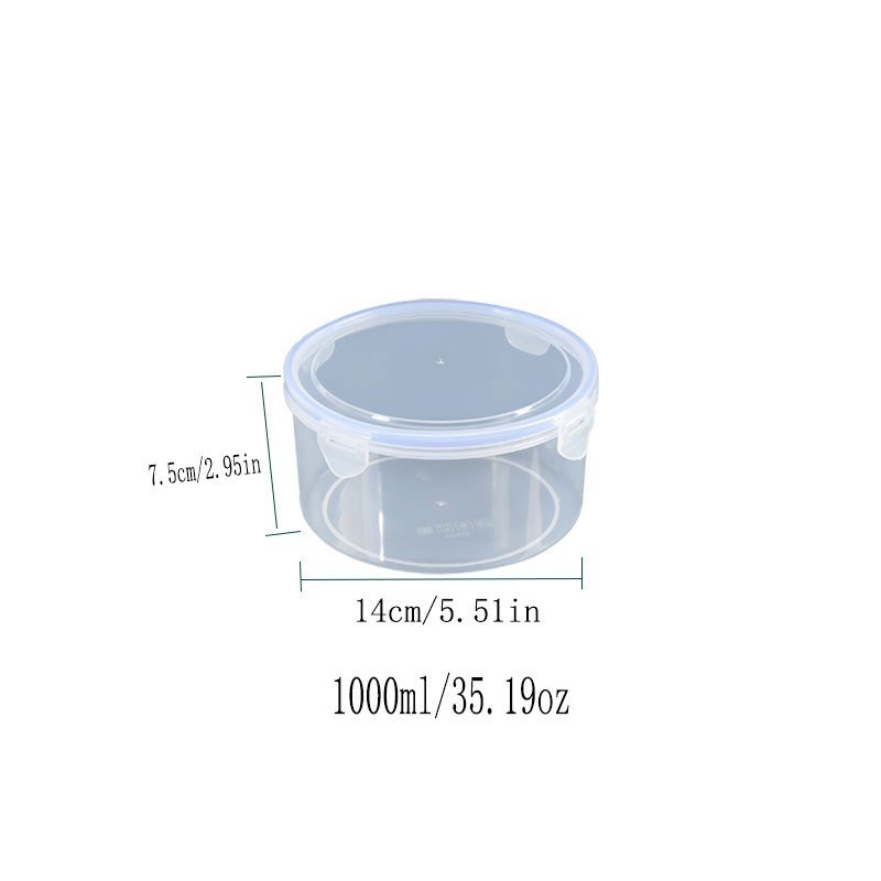 1/4pcs Multi-functional Airtight Plastic Storage Box; Refrigerator Storage Bowl; Microwave Heating Lunch Box; Food Storage Box; Airtight Box