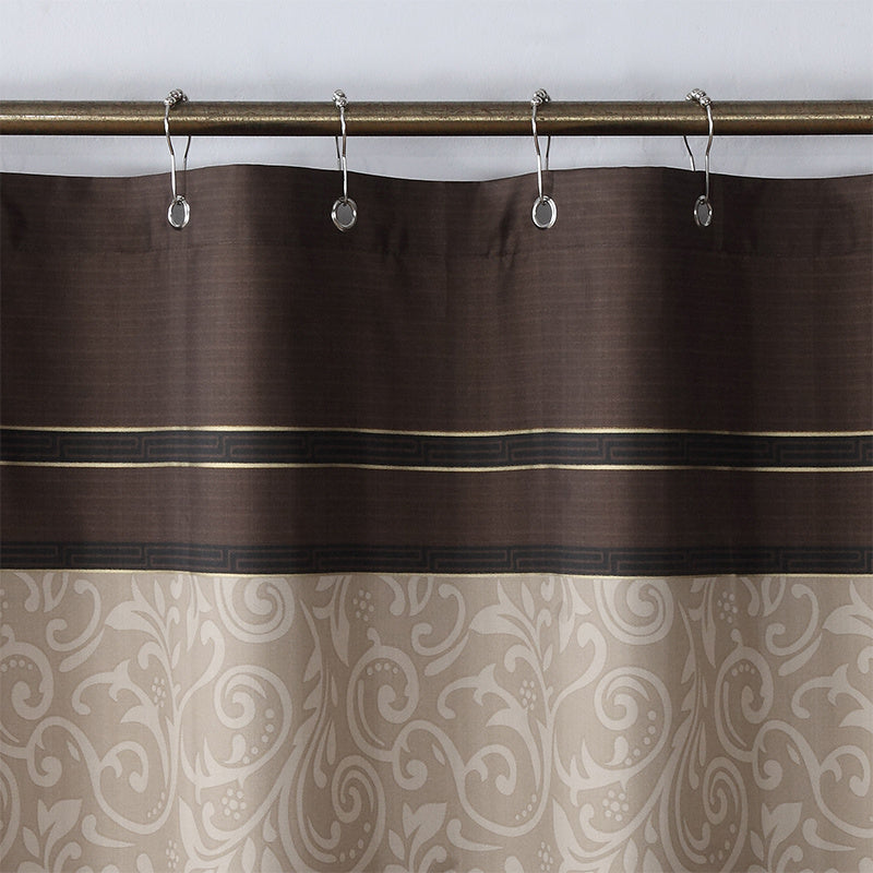 Muwago Waterproof Bathroom Curtain Seville Chocolate Printed Blackout Bathing Cover Mildew Shower Curtain For Shower Curtain