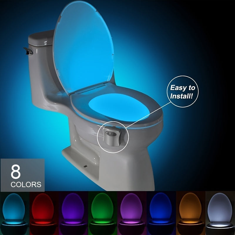 1pc Toilet Backlight Motion Sensor Toilet Seat Lights Smart LED Night Light For Bathroom