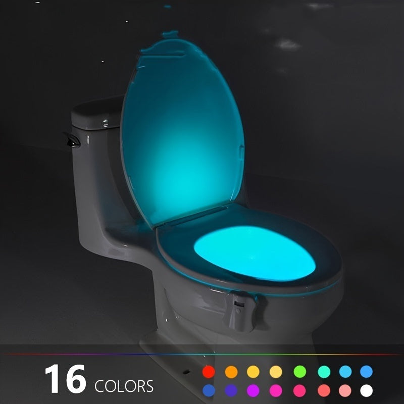 1pc Toilet Backlight Motion Sensor Toilet Seat Lights Smart LED Night Light For Bathroom