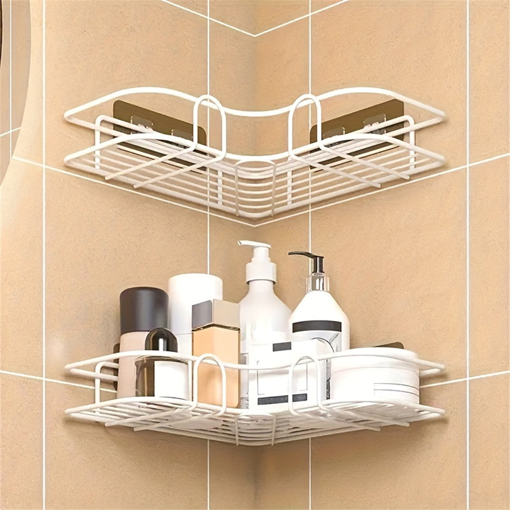 1Pc Triangle Wall Mounted Shower Caddy Rack for Bathroom and Kitchen