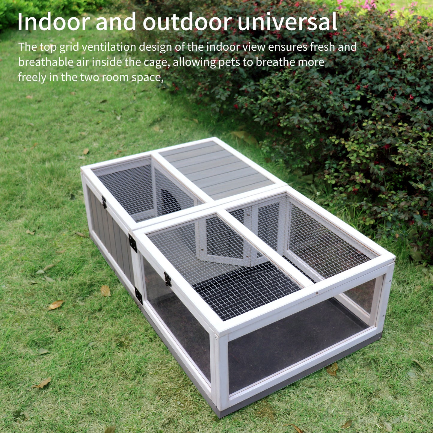 Tortoise Habitat Wooden Tortoise House Tray Indoor Turtle Enclosure for Small Animals Outdoor Wooden Reptile Cage