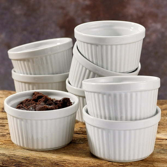 Better Homes & Gardens 8 Piece White Porcelain Ramekin Set