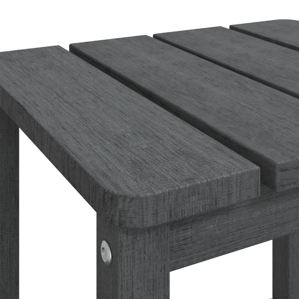 Patio Adirondack Table Anthracite 15"x15"x18.1" HDPE