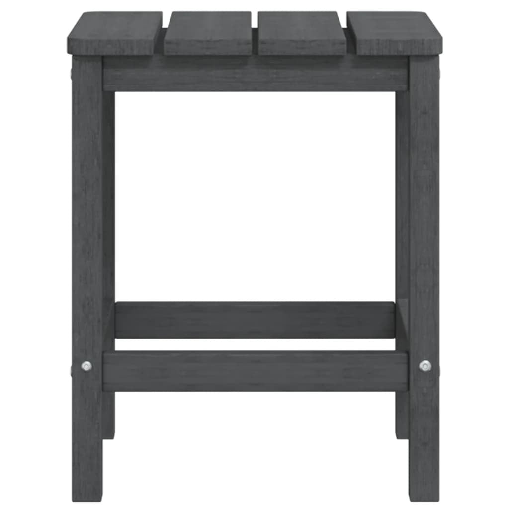 Patio Adirondack Table Anthracite 15"x15"x18.1" HDPE