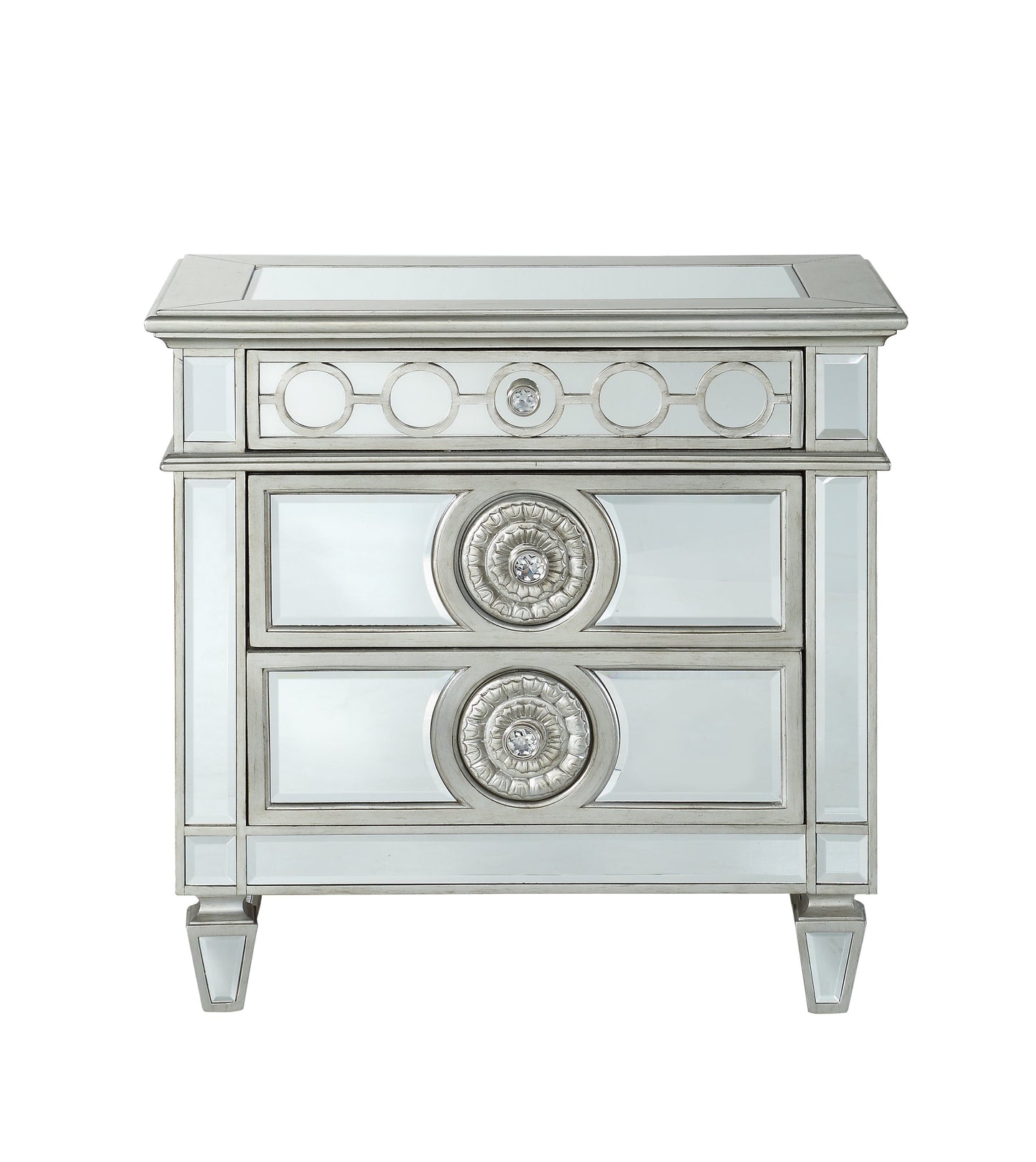 ACME Varian Nightstand in Mirrored 26153