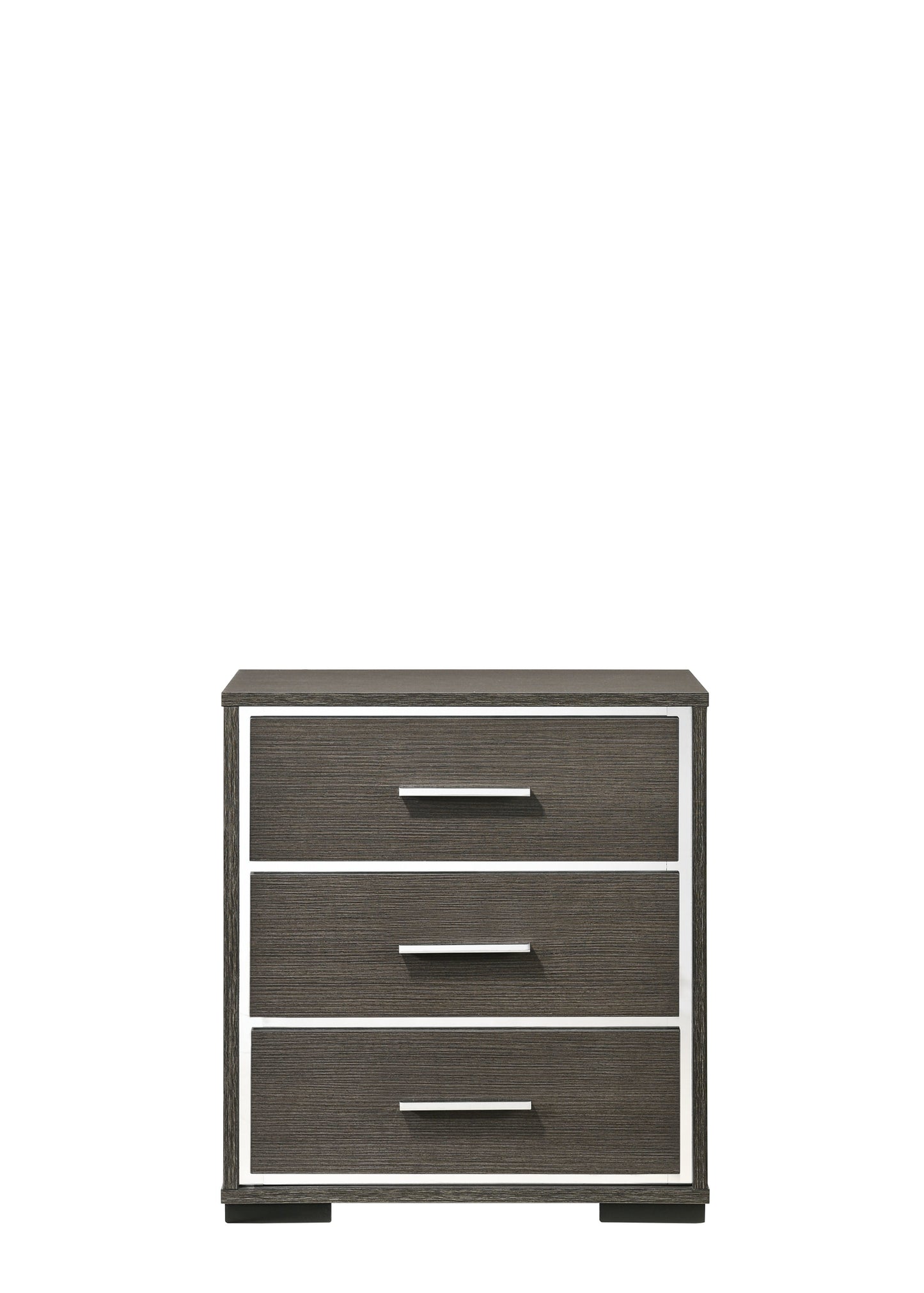 ACME Escher Nightstand w/USB Dock, Gray Oak 27653