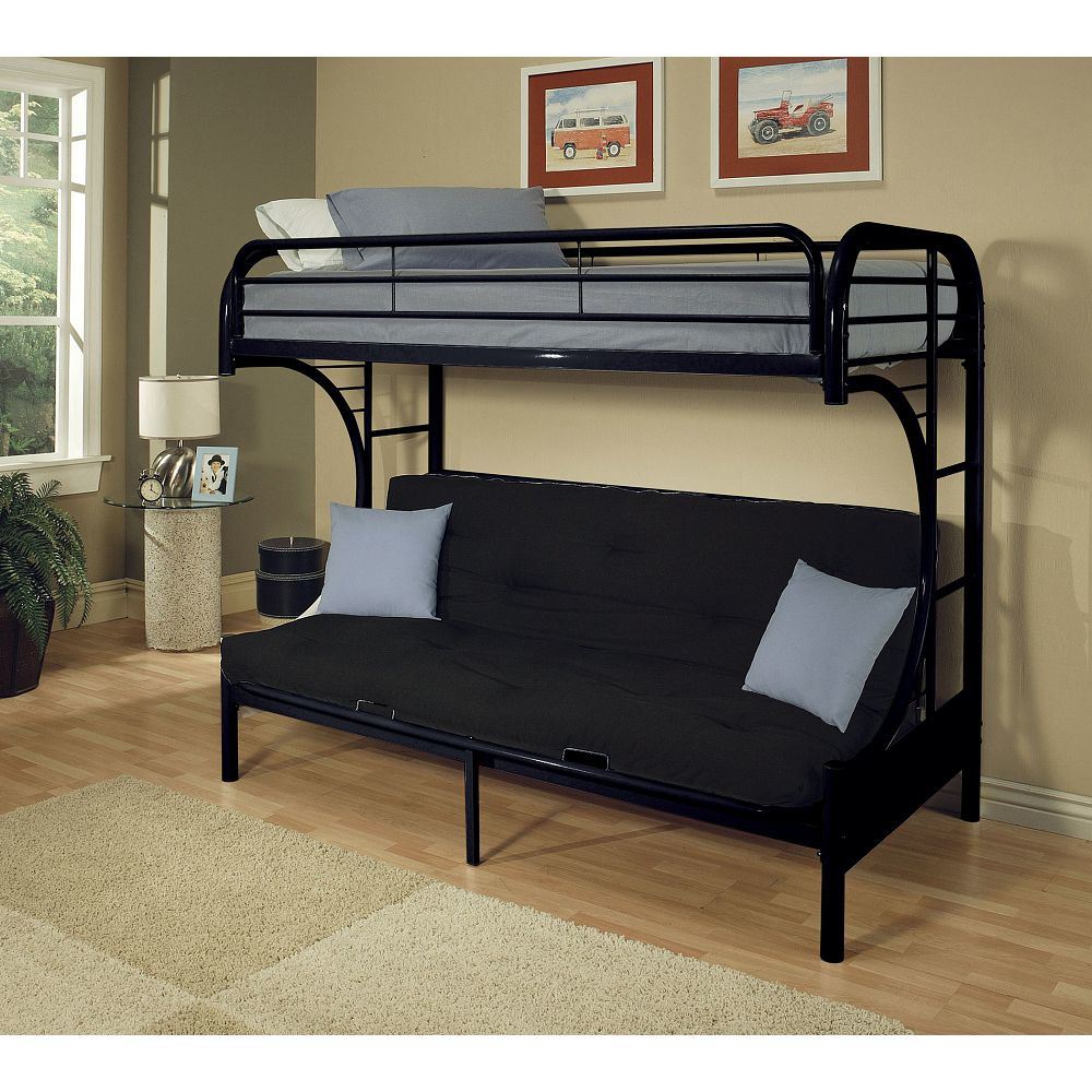 ACME Eclipse Bunk Bed (Twin XL/Queen/Futon) in Black 02093BK