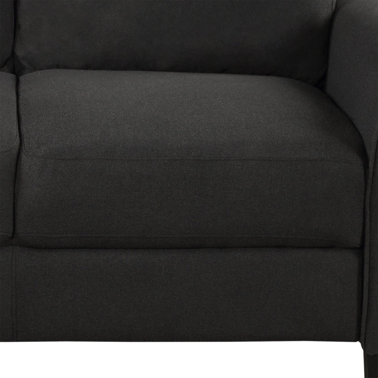 Living Room Furniture Love Seat Sofa Double Seat Sofa (Loveseat Chair)(Black)