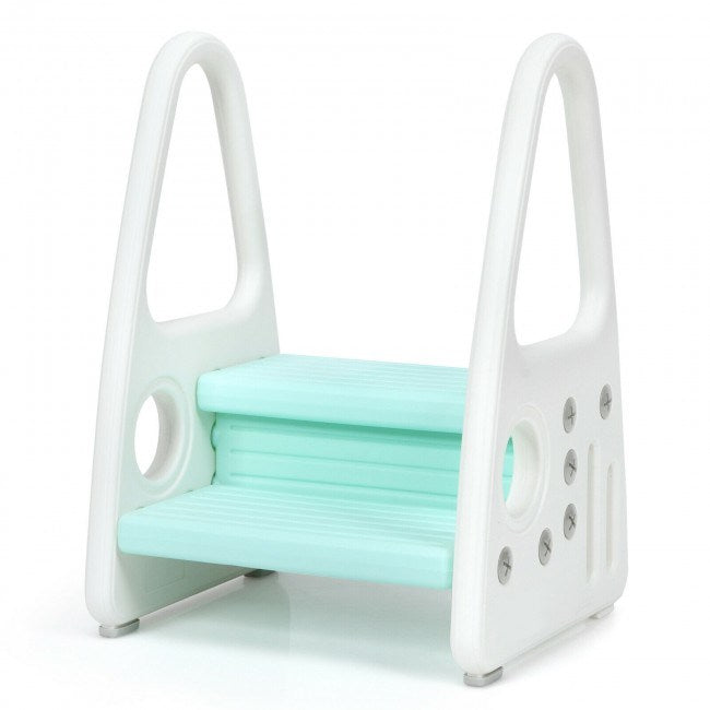 Kids Step Stool Learning Helper with Armrest for Kitchen Toilet Potty Training