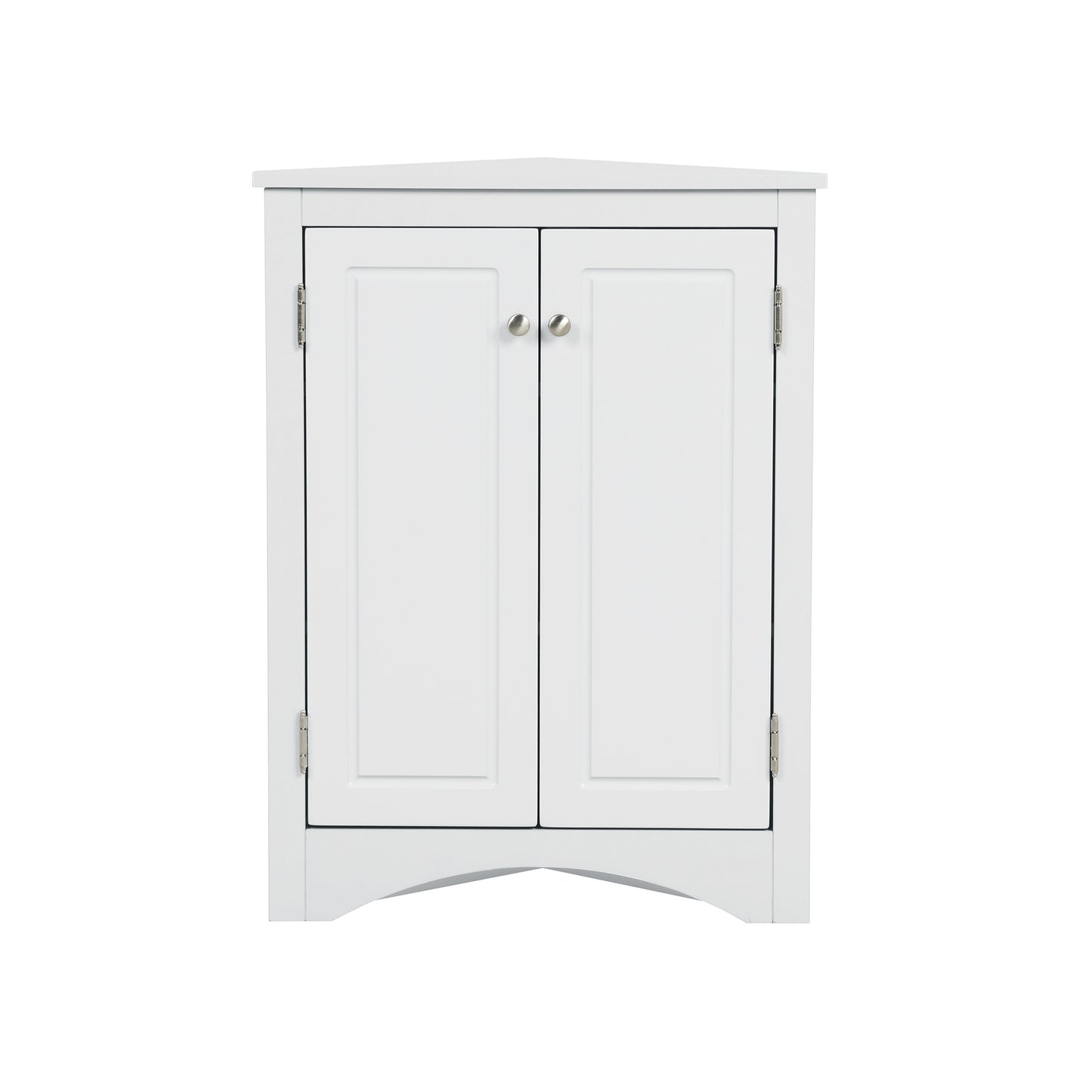 Triangle Bathroom Storage Cabinet with Adjustable Shelves;  Freestanding Floor Cabinet for Home Kitchen