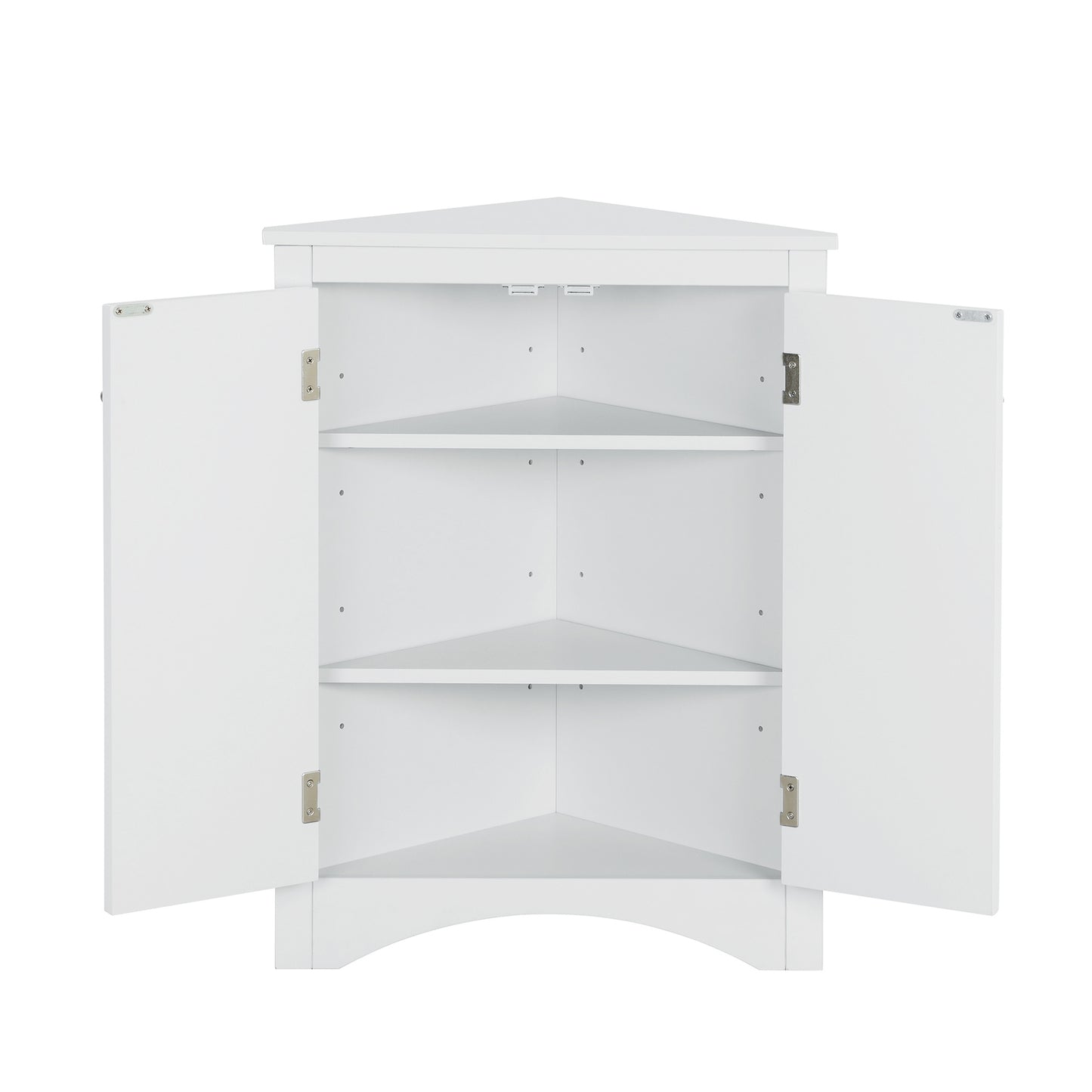 Triangle Bathroom Storage Cabinet with Adjustable Shelves;  Freestanding Floor Cabinet for Home Kitchen