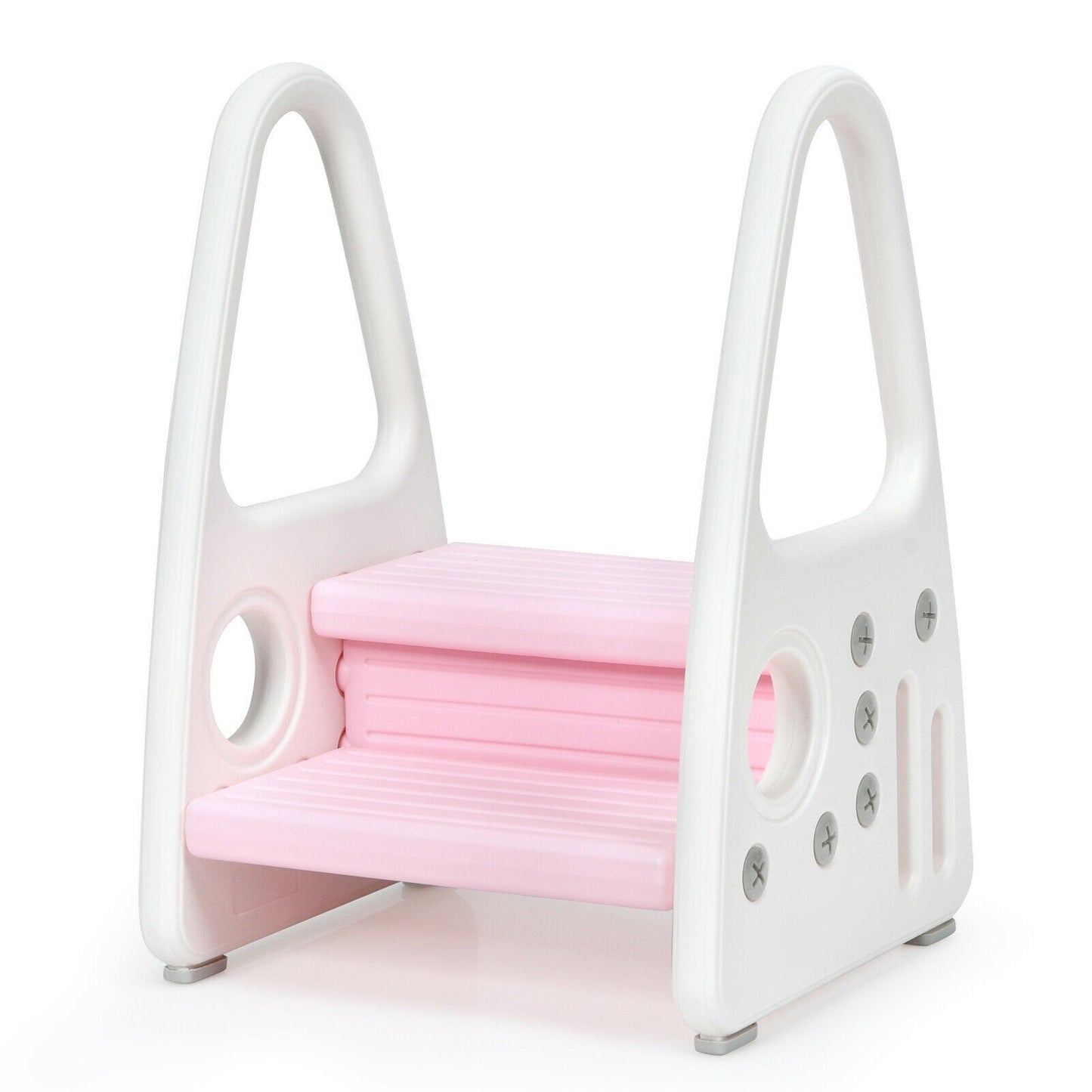 Kids Step Stool Learning Helper with Armrest for Kitchen Toilet Potty Training