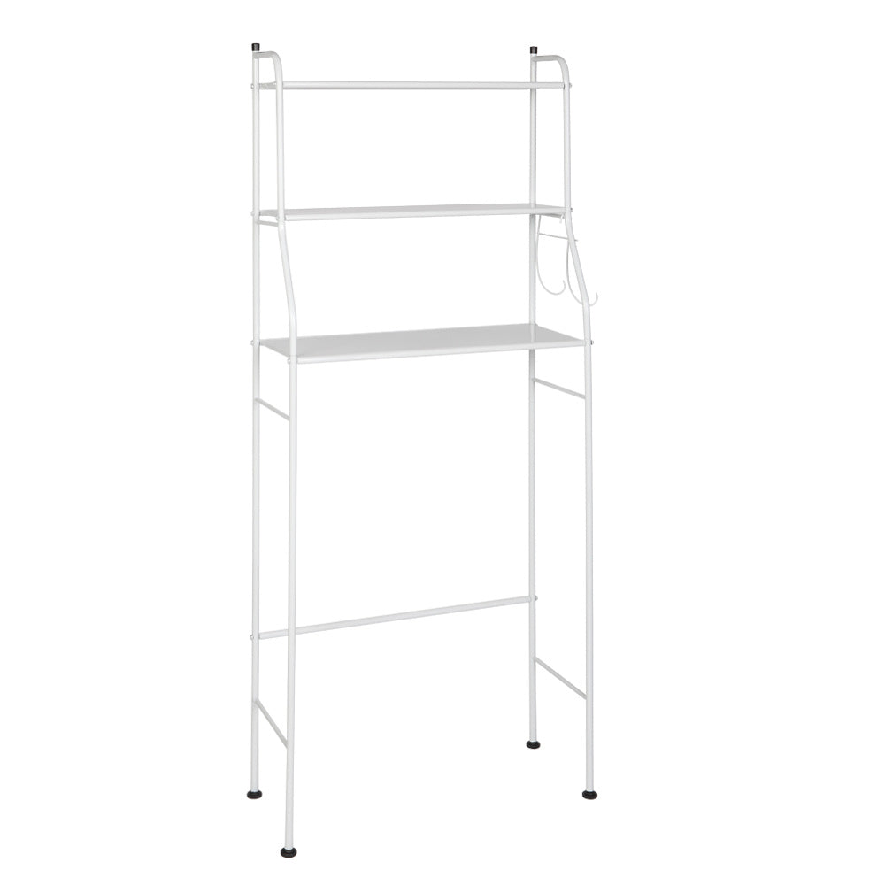 3-Tier Over-the-Toilet Shelves, Over The Toilet Storage Bathroom Space Saver Iron Storage Rack for Toilet Essentials (White) RT