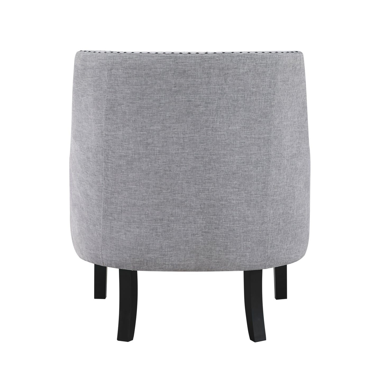 Modern Traditional Accent Chair Gray Chenille Upholstery Button-Tufted Solid Wood 1pc Living Room Furniture