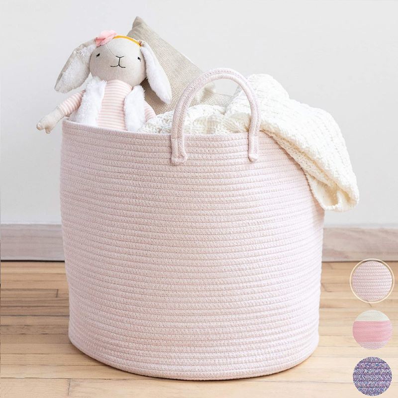 Large Storage Woven Baskets for Organizing Rope Cotton Decorative