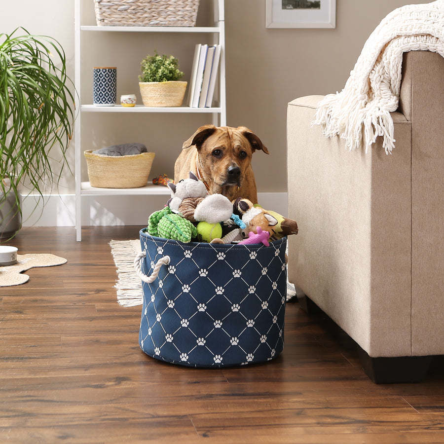 Multipurpose Pet Storage Bin Round Medium with Printing