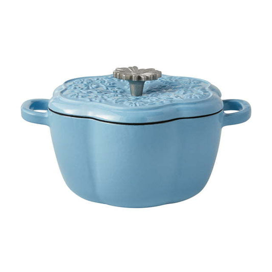 Floral Enamel on Cast Iron 2-Quart Dutch Oven with Lid