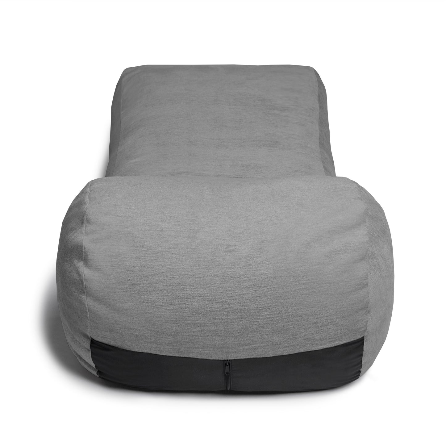 Jaxx Arlo Chaise Lounge Bean Bag Chair - Premium Chenille, Grey