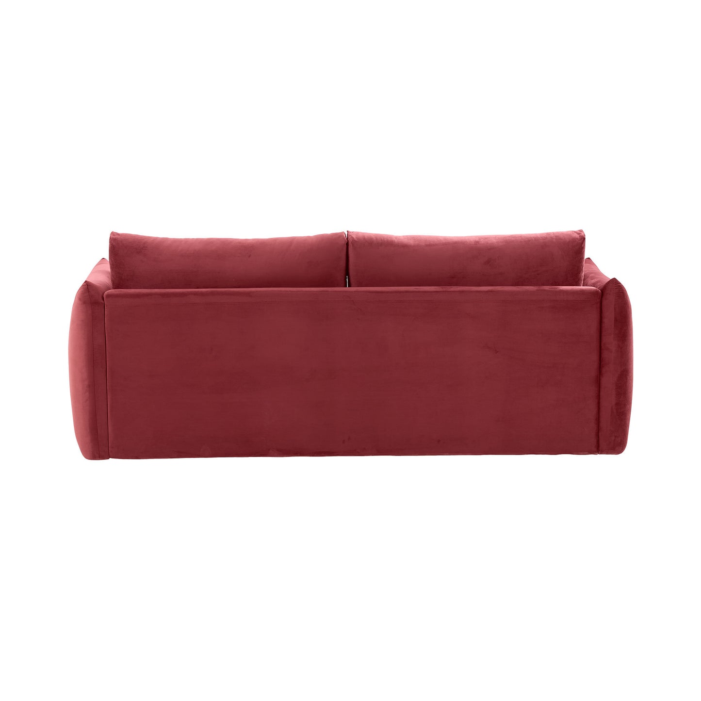 Sectional Sofa,3 seater sofa with 3 Pillows for Living Room,Velvet for bedroom, livingroom Wine Red