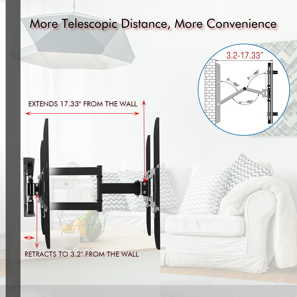 32-60 Inch Single Pendulum Large Base TV Stand Tmdd-102 Bearing 35Kg/Vese400*400/Upper And Lower-10~ 10°