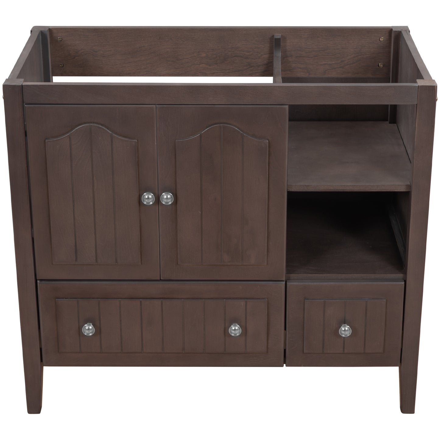 36" Bathroom Vanity Base Only;  Solid Wood Frame and MDF Boards