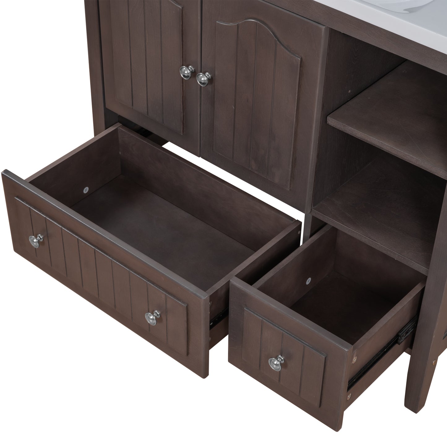 36" Bathroom Vanity Base Only;  Solid Wood Frame and MDF Boards