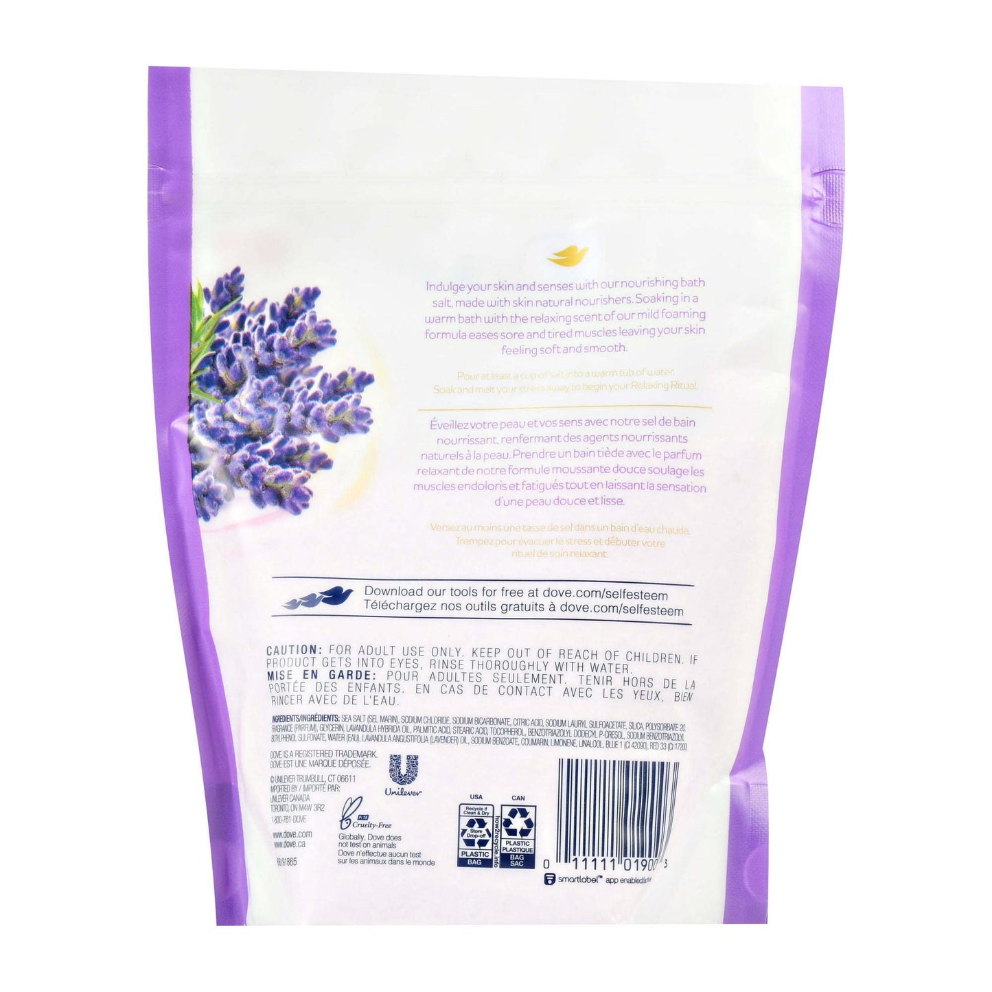 Dove Nourishing Secrets Bath Salts Lavender and Chamomile 28 oz