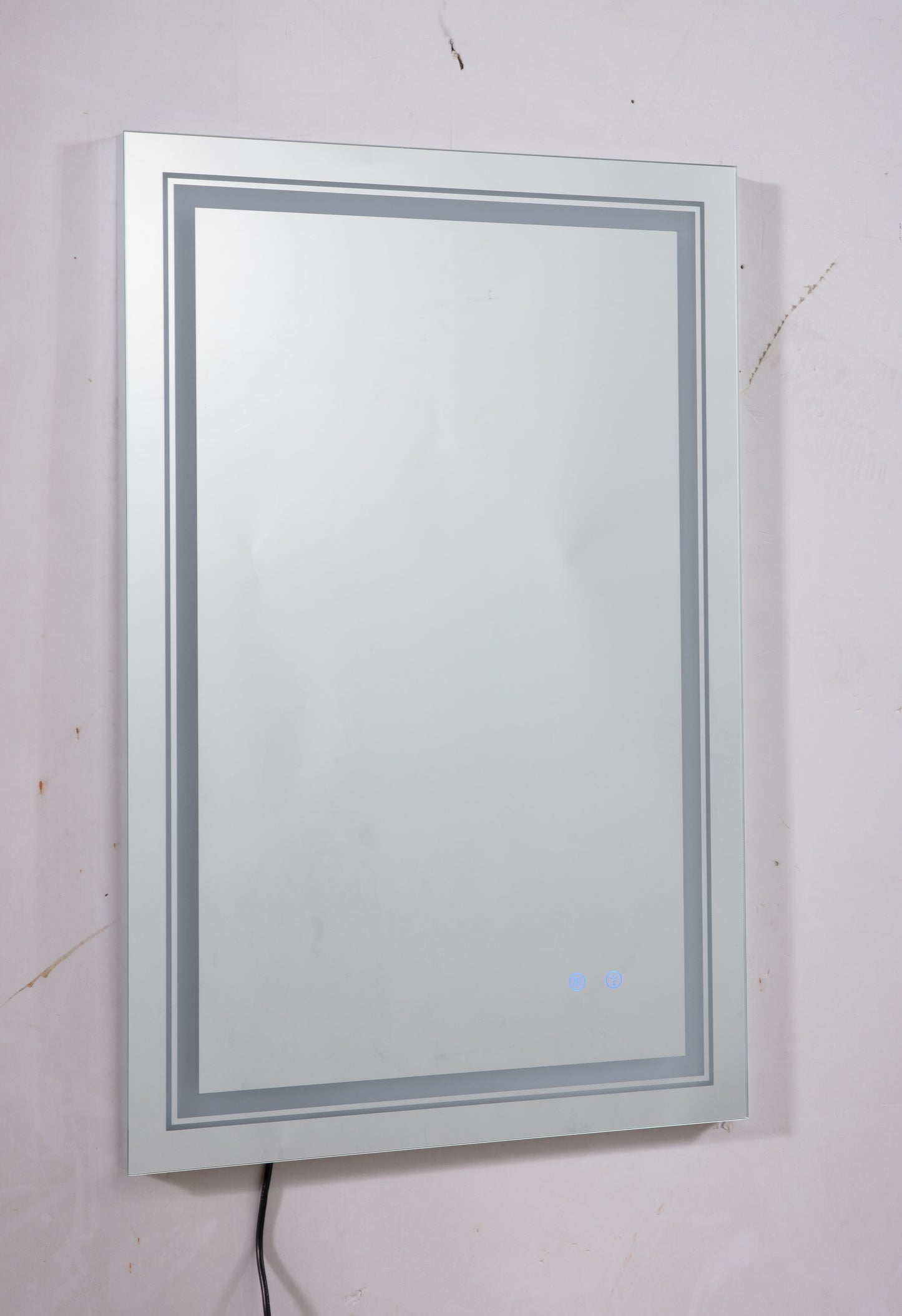 Anti-fog dimmable touch button LED bathroom mirror