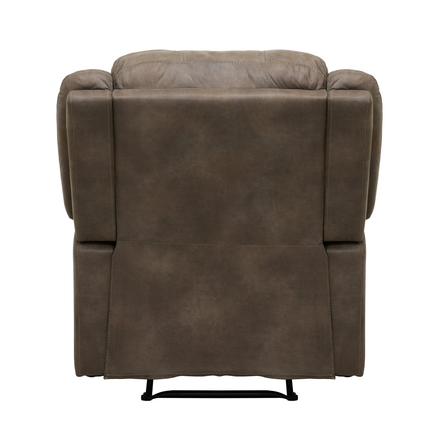 Modern Reclining Chair Brown Polished Microfiber Pillowtop Arms Solid Wood Frame 1pc Living Room Furniture