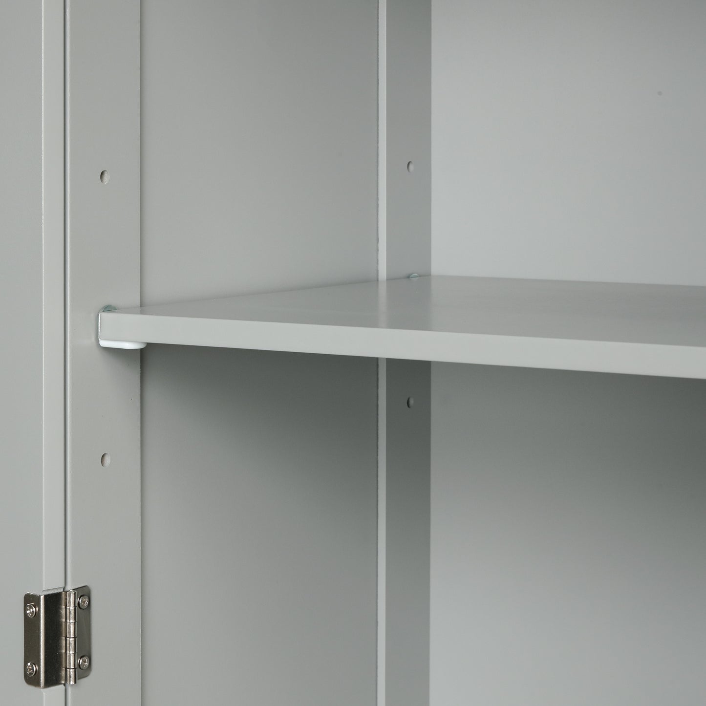 Bathroom Storage Cabinet, Tall Storage Cabinet with Two Drawers, Open Storage, Adjustable Shelf