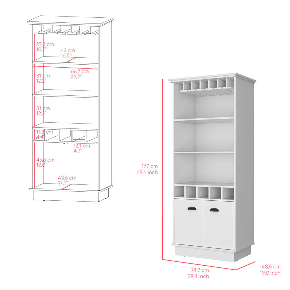 Bar Cabinet Taholah, Living Room, White