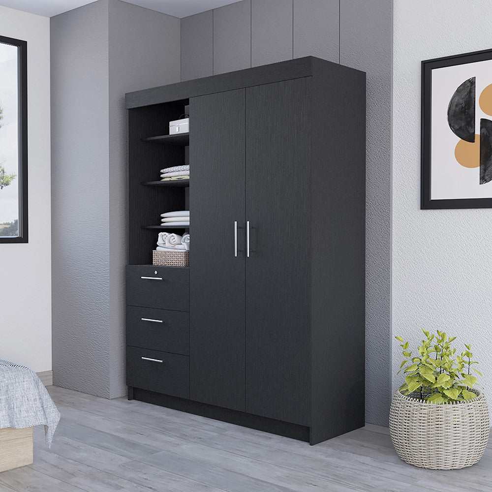 Armoire Rumanu, Bedroom, Black