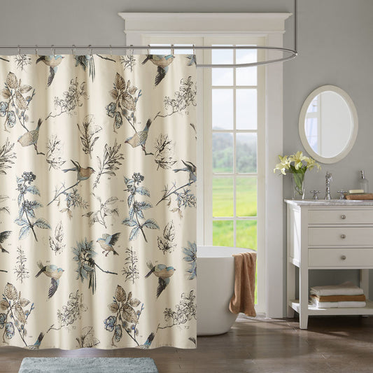 Printed Cotton Shower Curtain