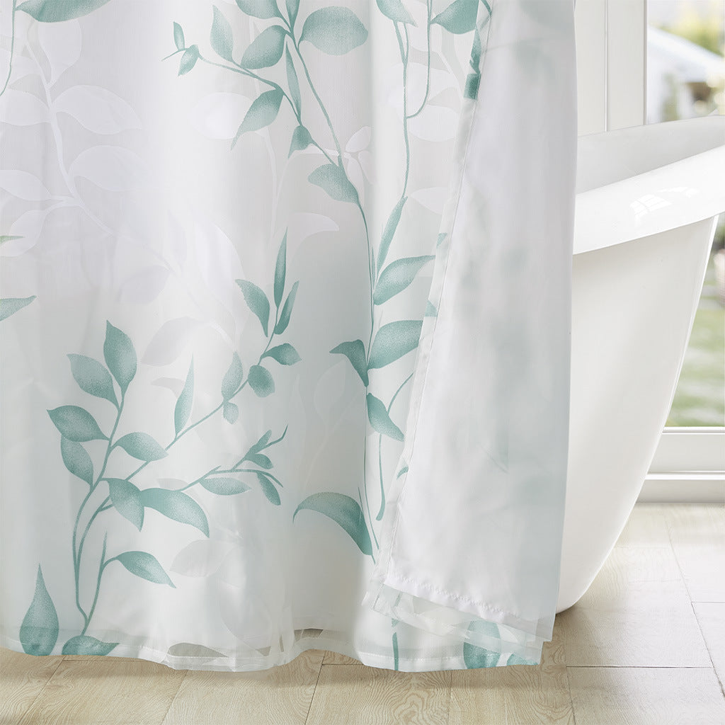 Burnout Printed Shower Curtain