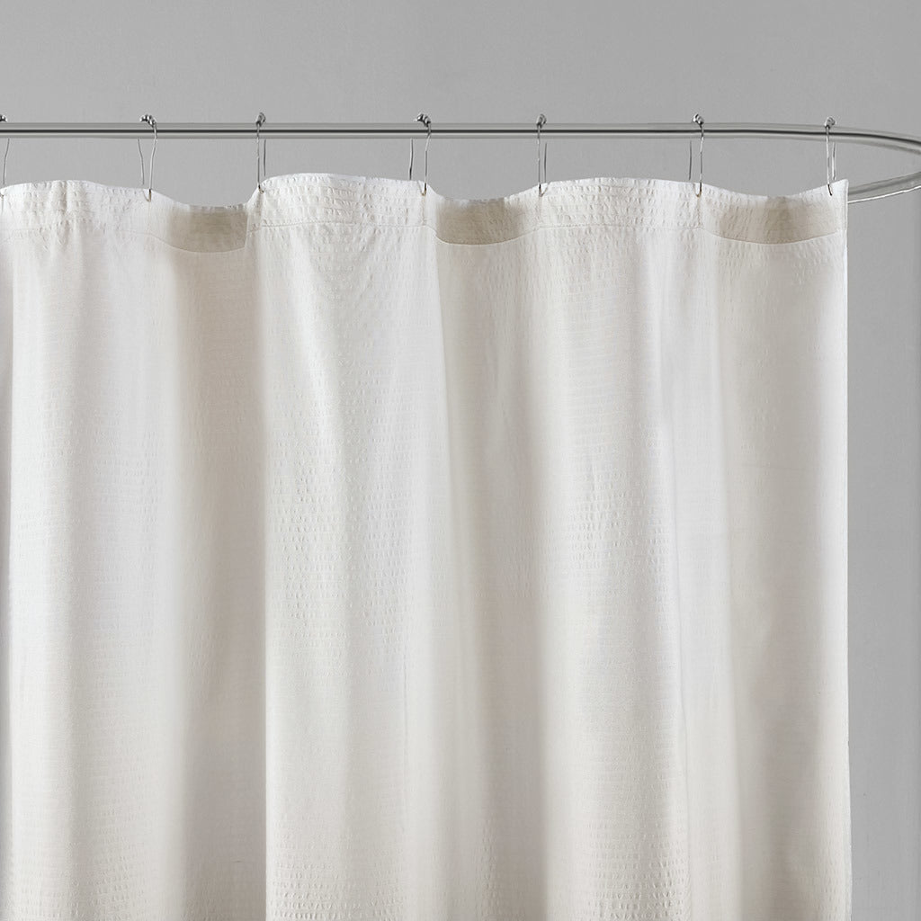 Ombre Printed Seersucker Shower Curtain