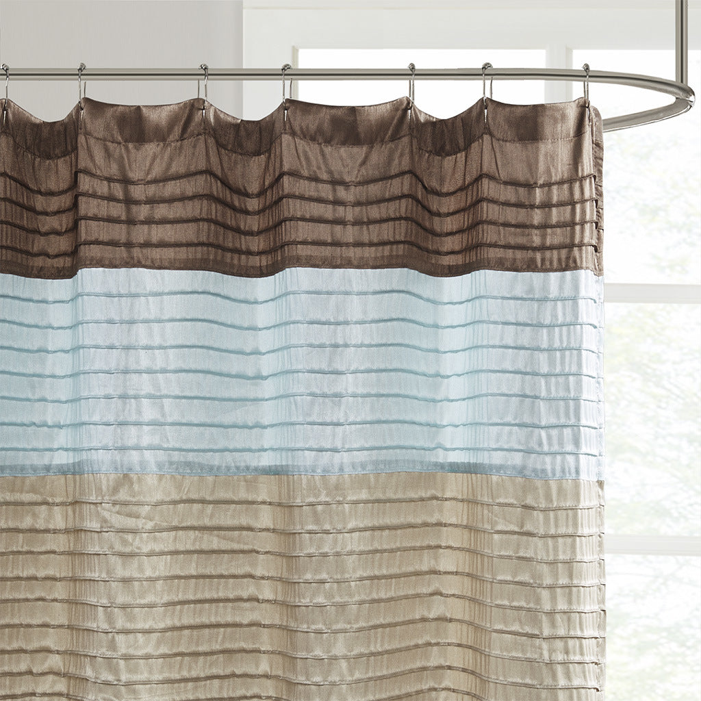 Faux Silk Shower Curtain