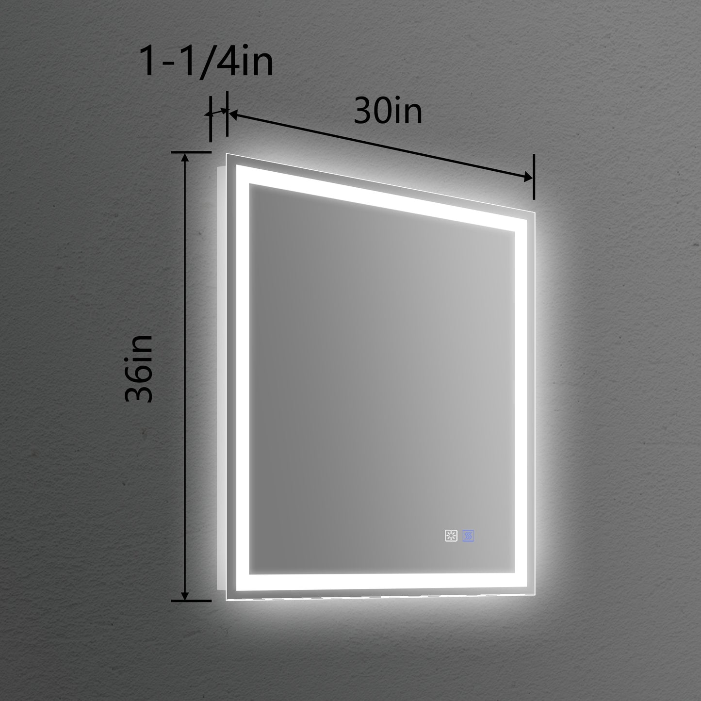 LED Bathroom Vanity Mirror with Light, 30 x 36 inch, Anti Fog, Dimmable,Color Temper 5000K,Backlit + Front Lit,Both Vertical and Horizontal Wall Mounted Vanity Mirror(30x36)