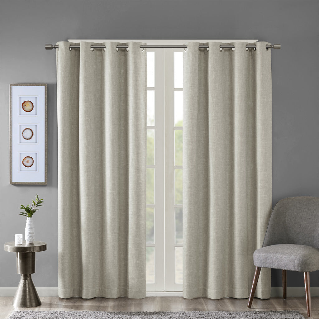 Printed Heathered Blackout Grommet Top Curtain Panel(Only 1 Pc Panel)