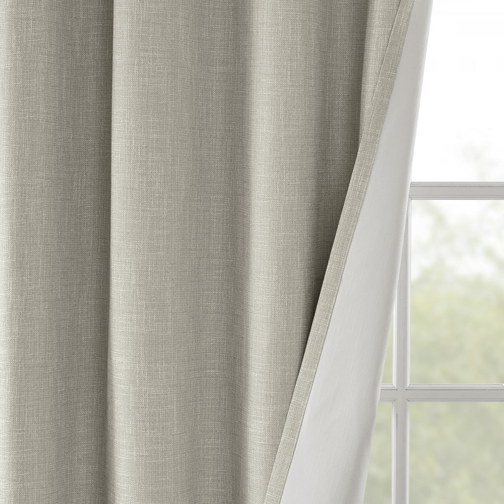 Printed Heathered Blackout Grommet Top Curtain Panel(Only 1 Pc Panel)