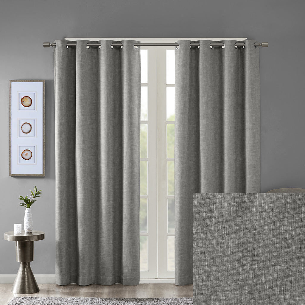 Printed Heathered Blackout Grommet Top Curtain Panel(Only 1 Pc Panel)