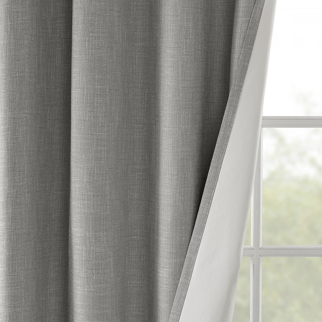 Printed Heathered Blackout Grommet Top Curtain Panel(Only 1 Pc Panel)