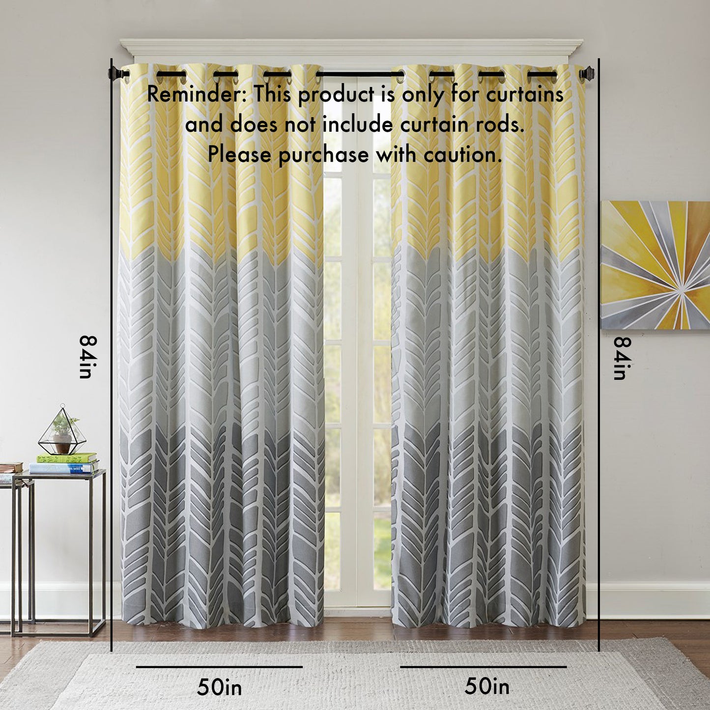 Printed Total Blackout Curtain Panel(Only 1 Pc Panel)