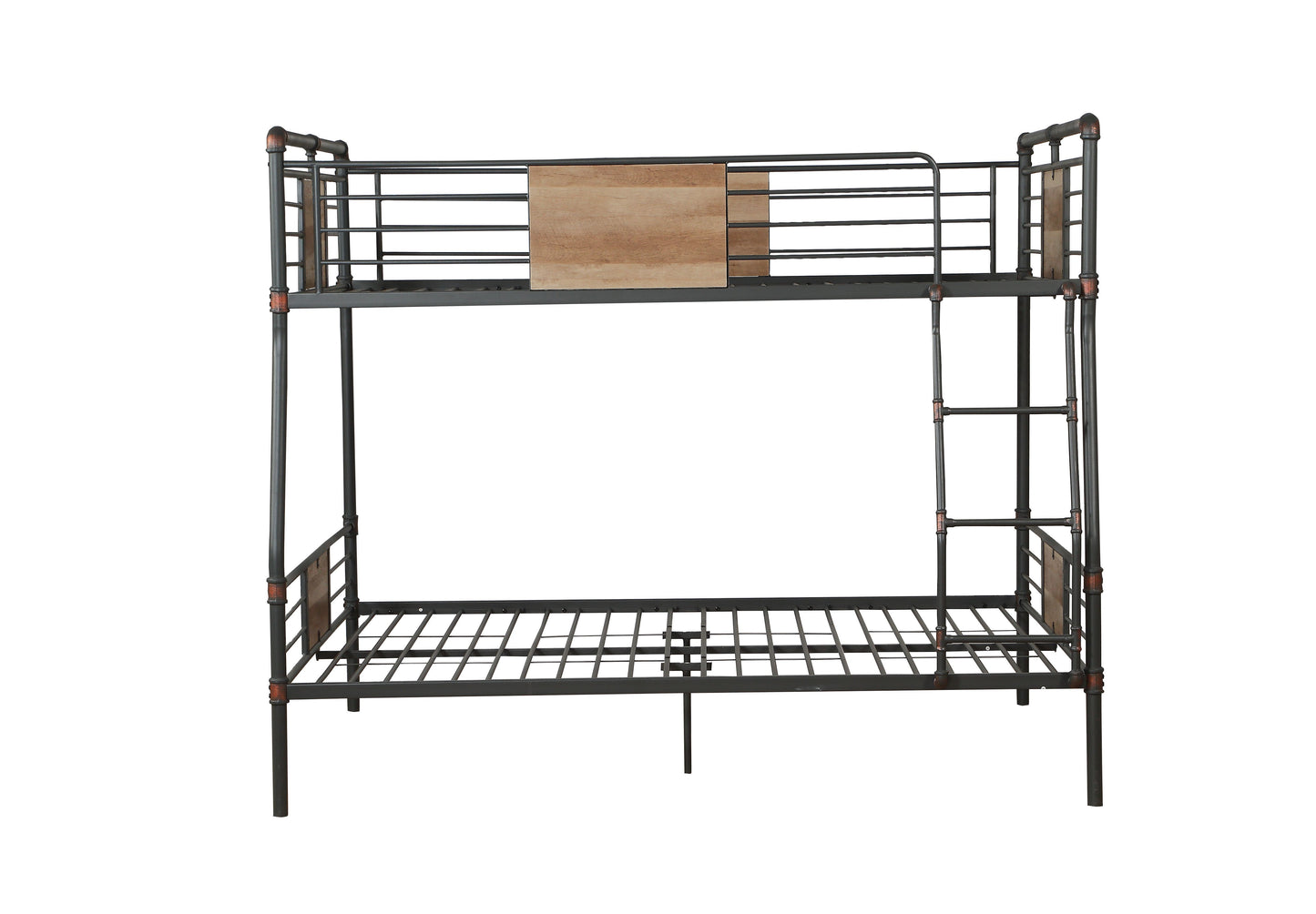 ACME Brantley Full XL/Queen Bunk Bed in Sandy Black & Dark Bronze Hand-Brushed 37725