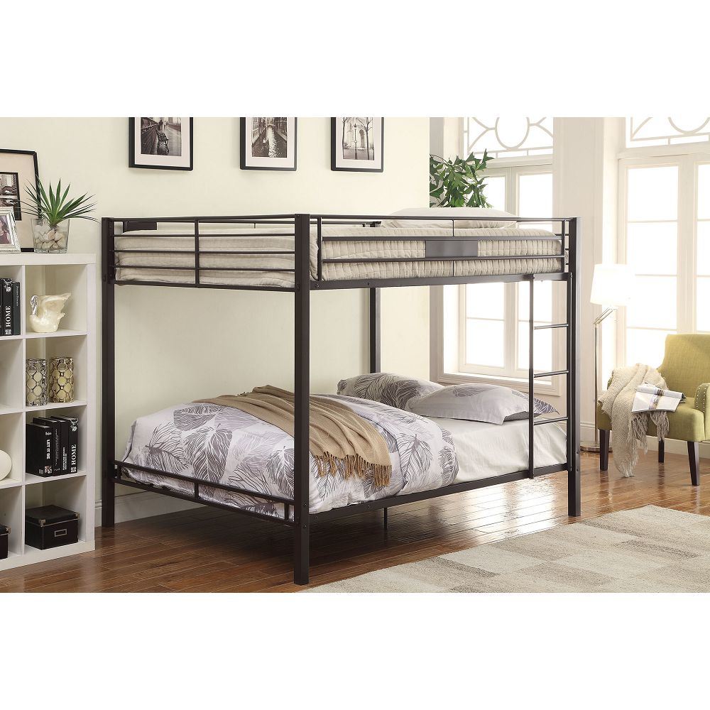 ACME Kaleb Bunk Bed (Queen/Queen) in Sandy Black 38015