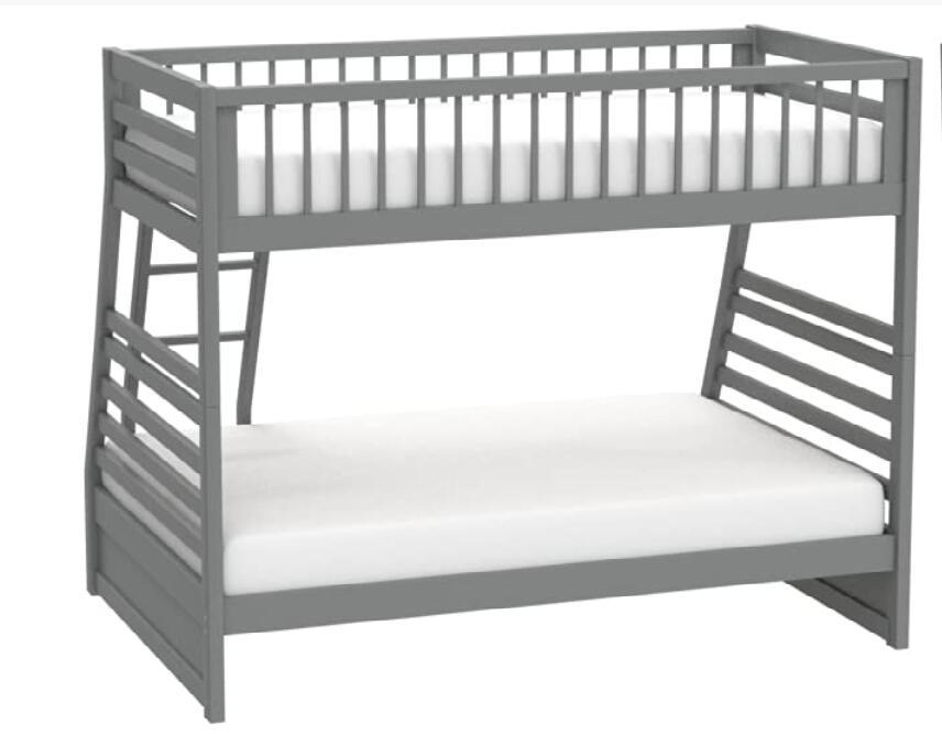 ACME Jason Bunk Bed (Twin/Full & Storage), Gray (1Set/2Ctn) 37840