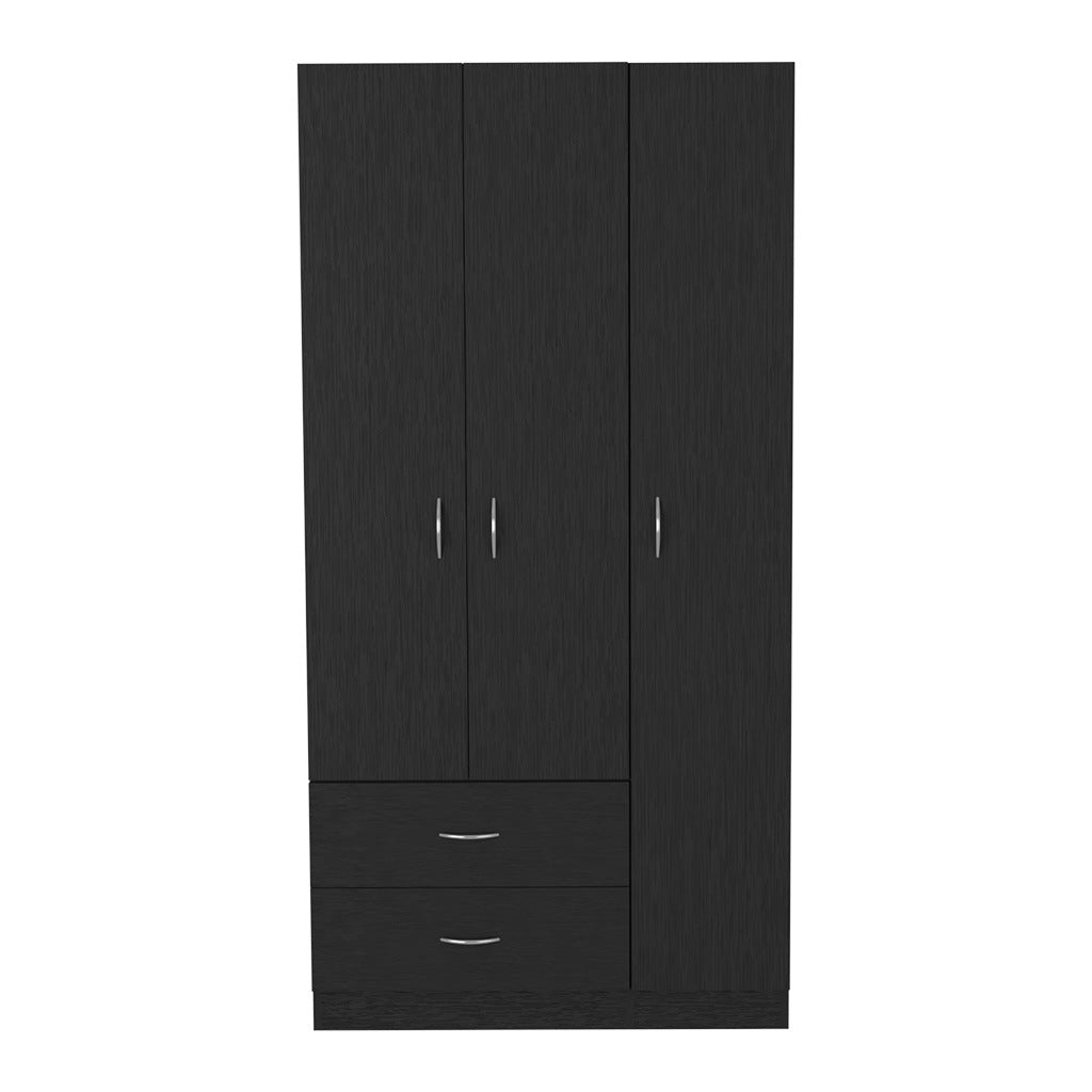 Three Door Armoire Clark, Bedroom, Black